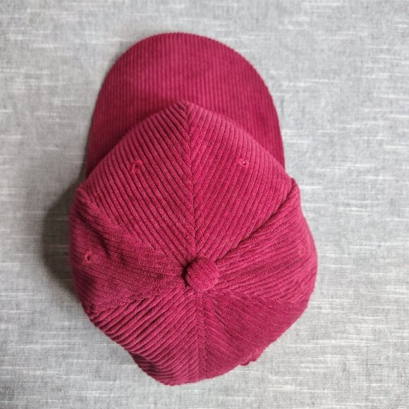 Corduroy Hat Cap Strap Back Blank Burgundy Maroon Cotton Boyee Adjustable - Picture 4 of 7